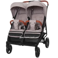 Коляска Carrello Connect CRL-5502 Cotton Beige, для двойни, прогулочная